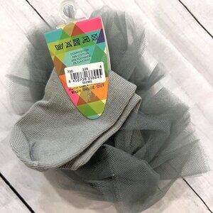🆕NWT Zubii Gray Tulle Ruffled Socks